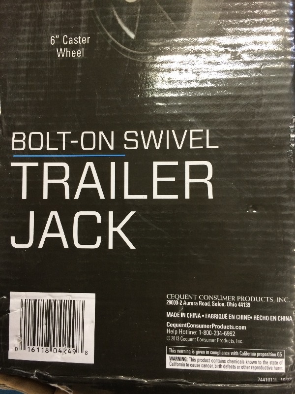 lot 53 image: Resse Trailer Jack  1000# capacity -   NEW  still in the box