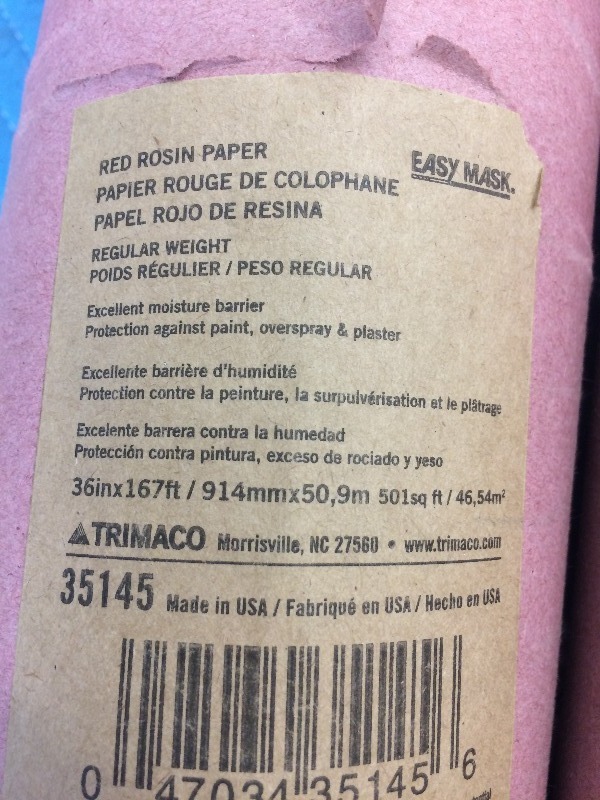 lot 99 image: 3 rolls of Rosin Paper - mostly full rolls