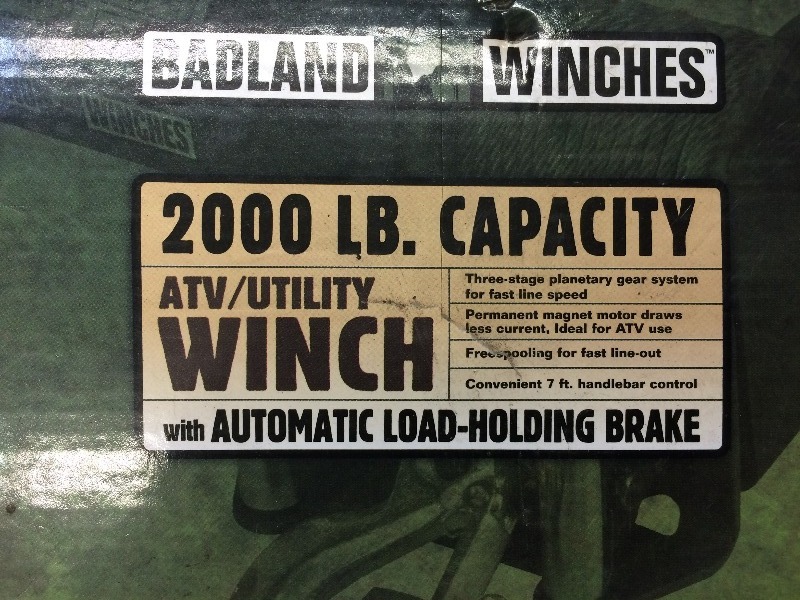 lot 127 image: Badland Winch  2000# Capacity