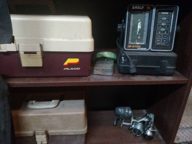 Shelf & Contents- Fishing, boating, and water sports stuff