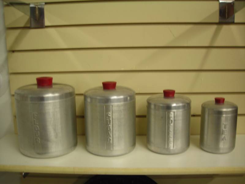 Vintage Aluminum Canister Set