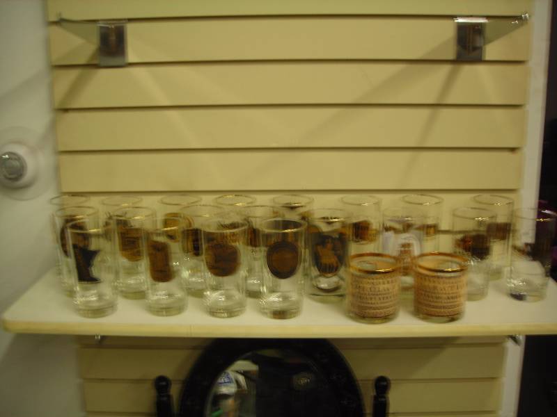 Lot Of Assorted Gold Rim Bar Glasses From Minnesota