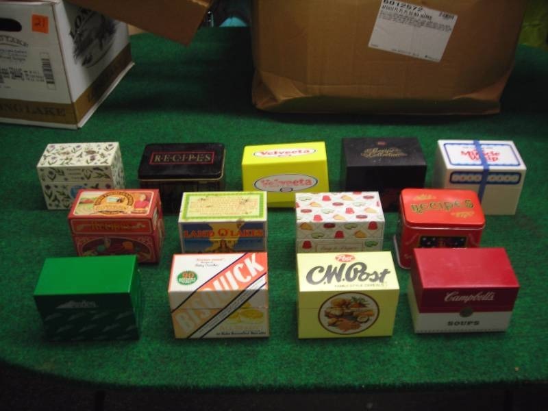 Collection Of Vintage Recipe Boxes