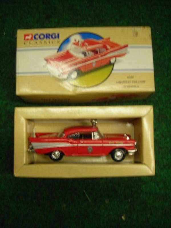 1957 Chevy Fire Chief Pensacola By Corgi New In Box