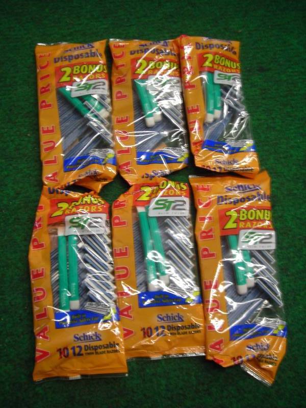 6 Packages Of 12 Count Disposable Razors