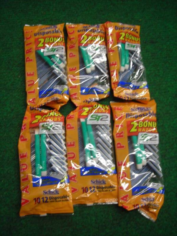 6 Packages Of 12 Count Disposable Razors