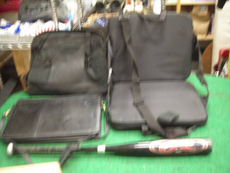 Youth Bat ,Stadium Seat & 2 Briefcases