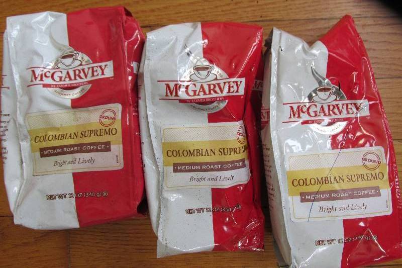 Lot of 3 McGarvey 12 ounce bags gro...