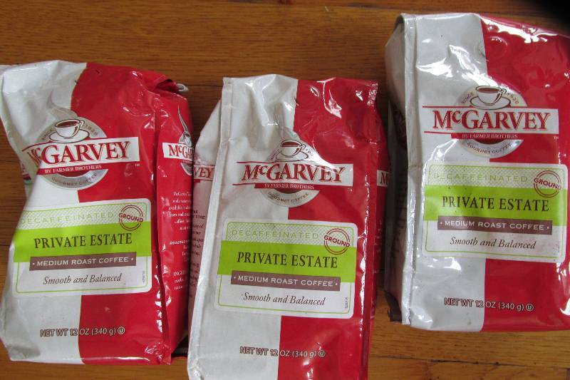 Decaffeinated Coffee, Lot of 3 12 o...