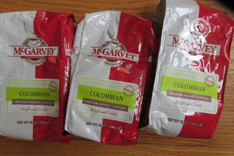 Decaffeinated Coffee, Lot of 3 12 o...