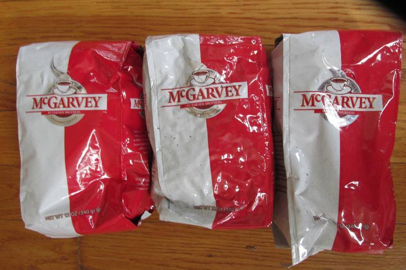 Whole Bean McGarvey coffee, 3 12 ou...