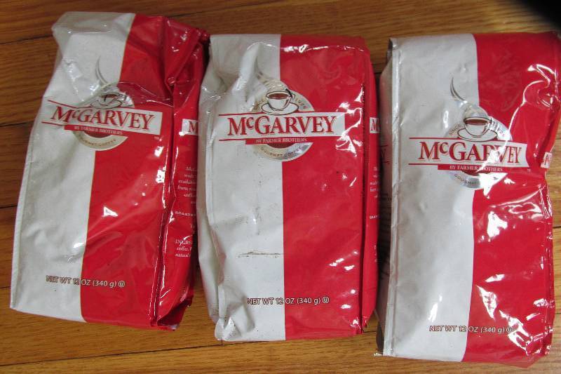 Whole Bean McGarvey coffee, 3 12 ou...