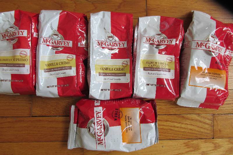 6 Bags ground 12 oz coffee...