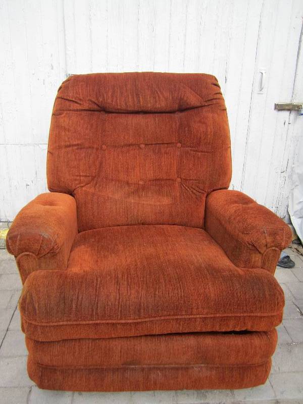 orange reclining chair 40 tall x ...