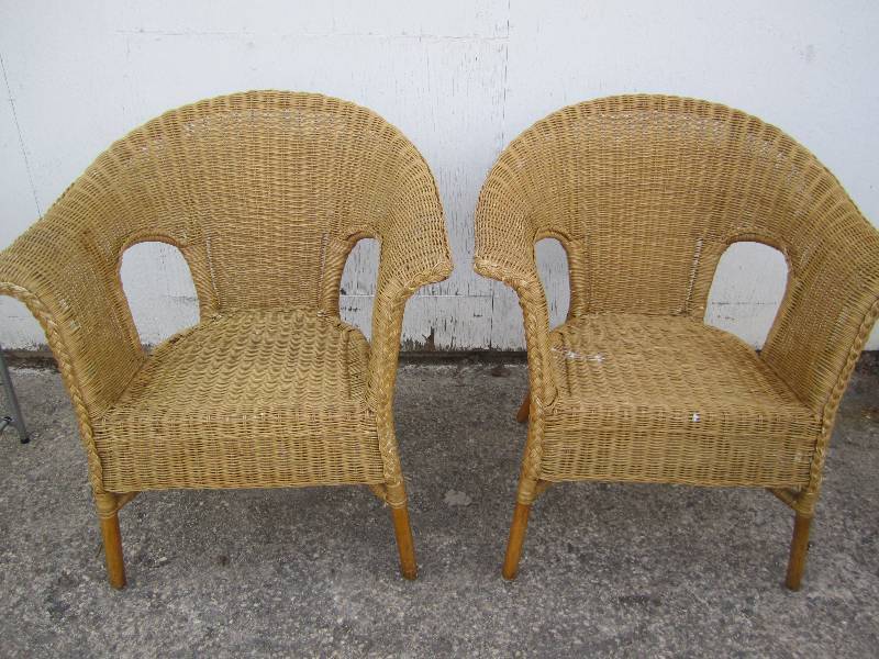2 wicker chairs...