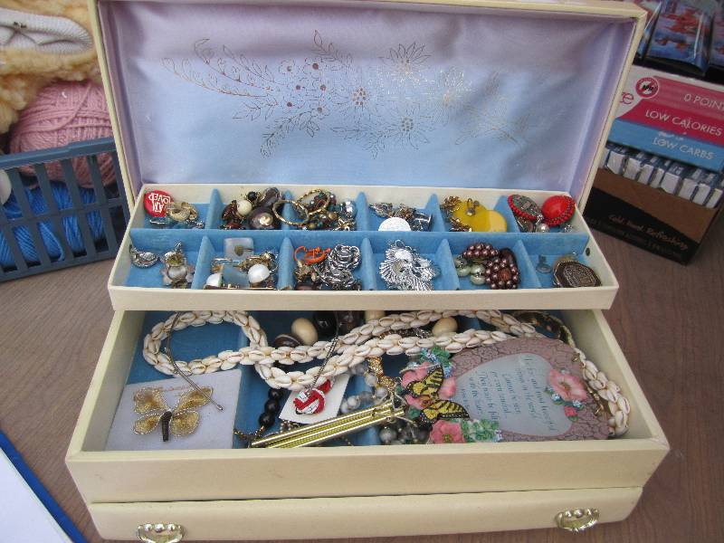 nice jewelry box with jewelry ...