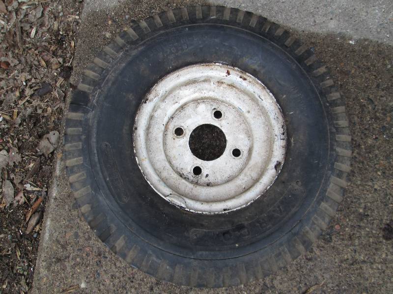 one 5.70-8 tire on rim ...