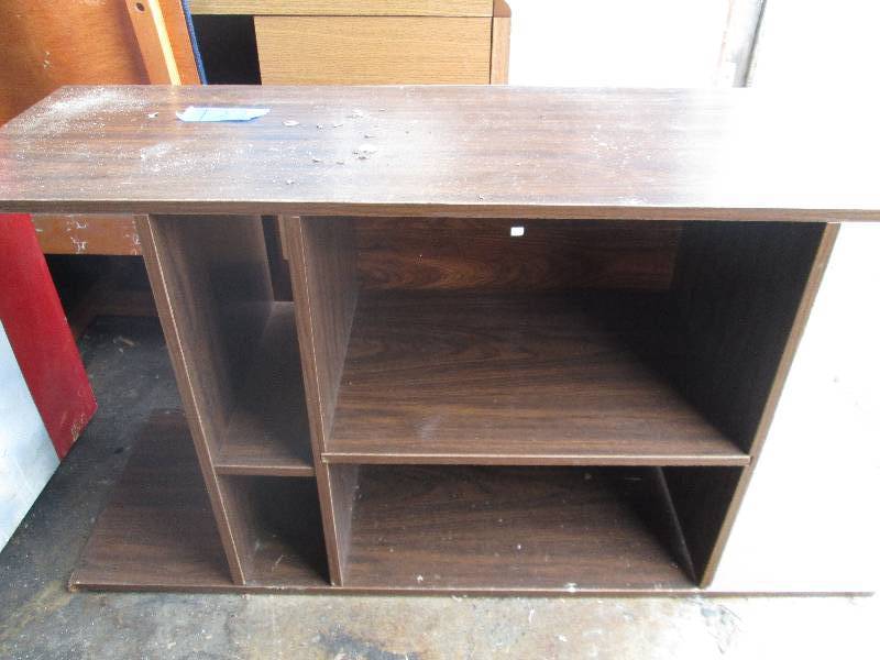 small wooden coffee table with stor...