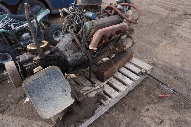 Ford 292 Cubic Inch V8 Motor With Transmission and PTO