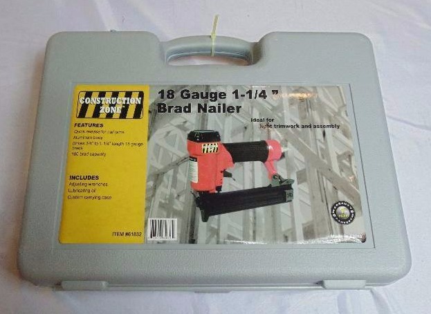lot 86 image: Construction Zone 18-Gauge Air Brad Nailer 1-14 Inch