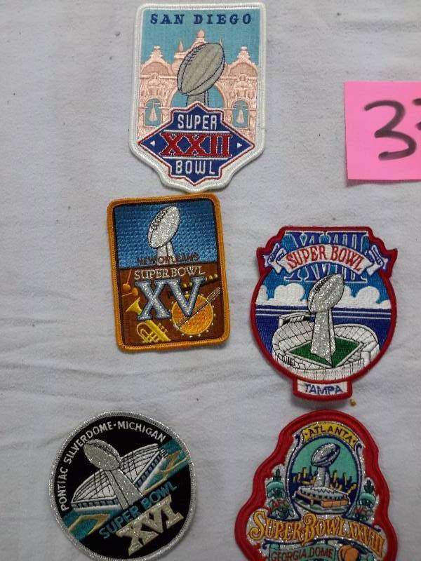 Super Bowl Patches as pictured