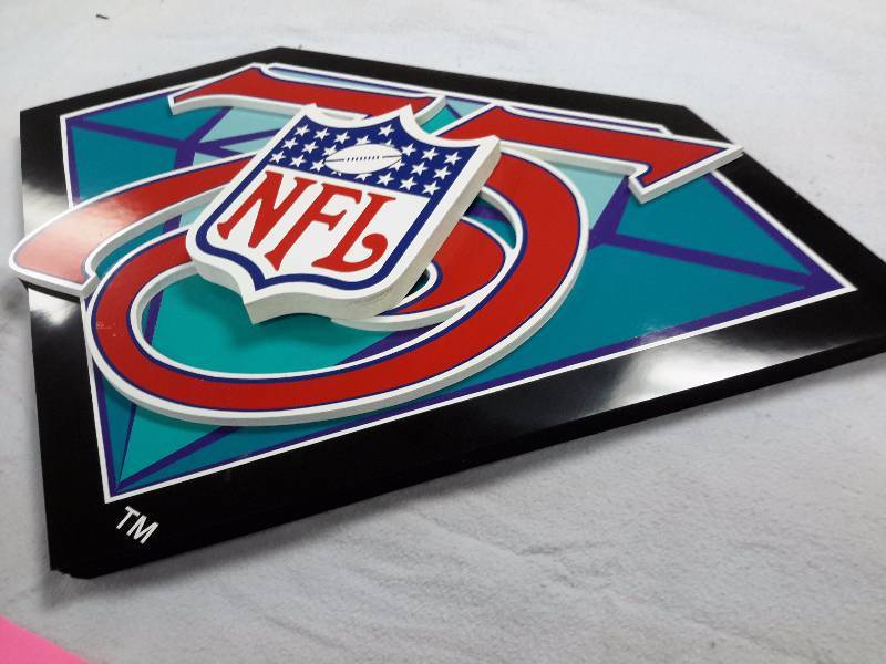 75th anniversary NFL 3 D card.. NFL water bottle