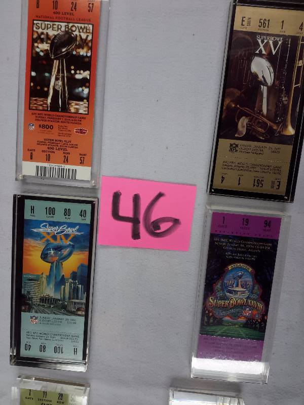 8, REPLICA, Super Bowl Tickets in Acrylic