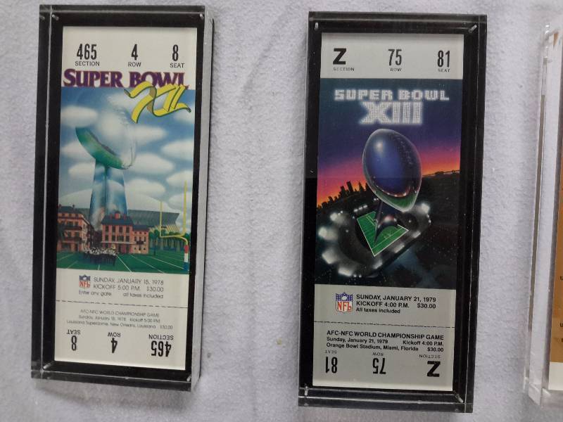 8, REPLICA, Super Bowl Tickets in Acrylic