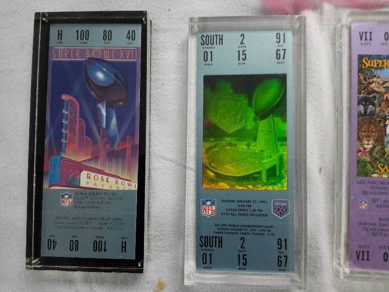 8, REPLICA, Super Bowl Tickets in Acrylic