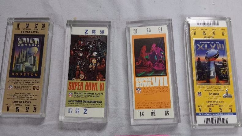 8, REPLICA, Super Bowl Tickets in Acrylic