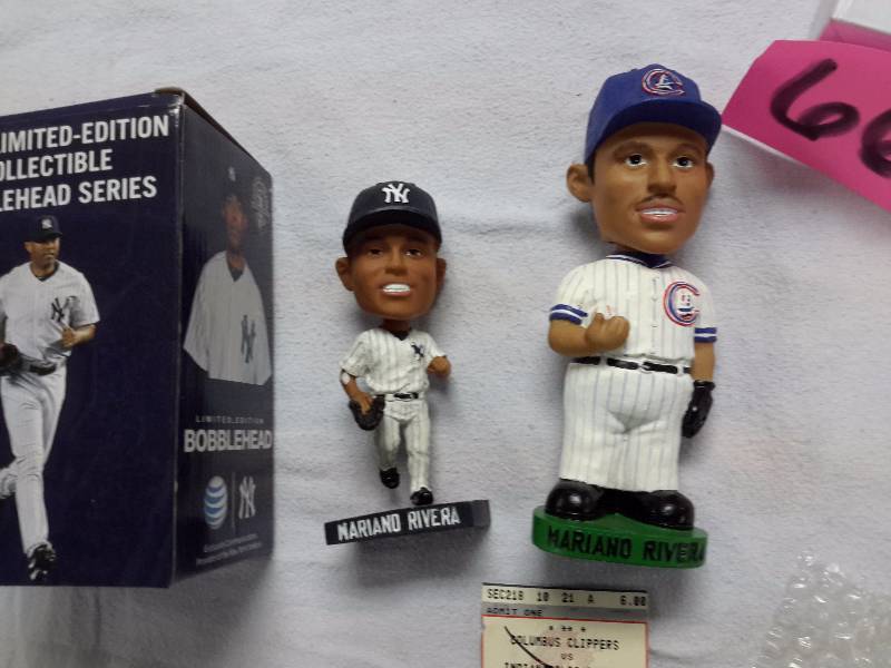 Mariano Rivera Bobble heads. 1, NY Yankee  1, Columbus Clipper