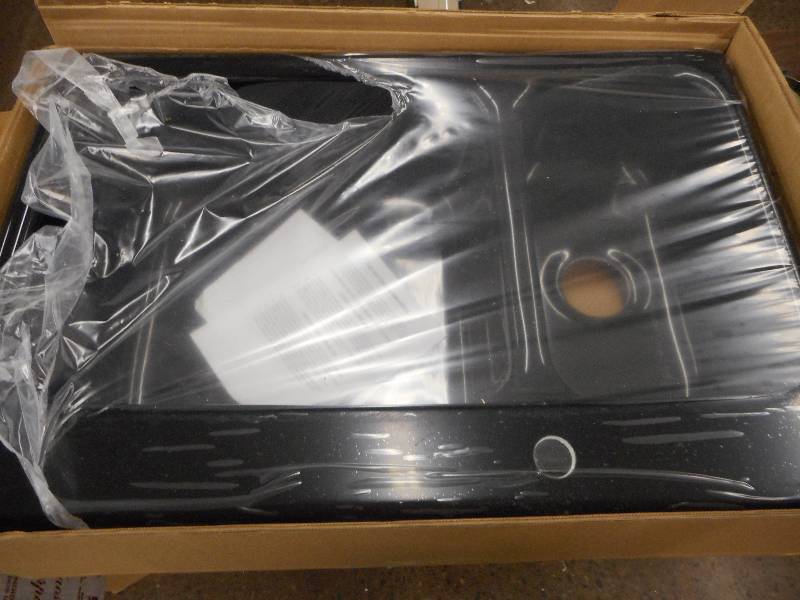 NEW -Wyndham Drop-In Acrylic 33 in. 1-Hole Double Bowl Kitchen Sink in Black