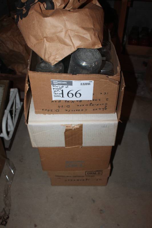Pile Lot of Boxes of Mason Jars
