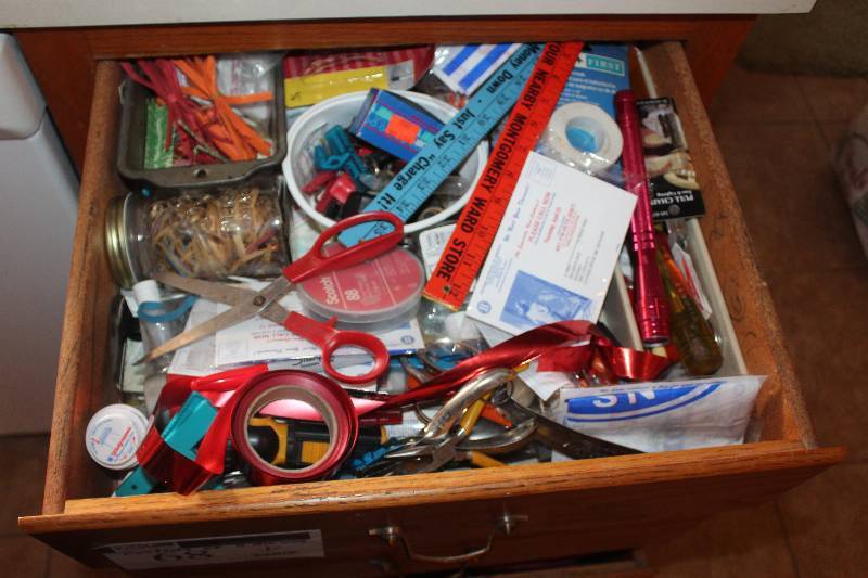Contents of 4 Drawers Household Items
