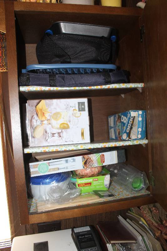 Cabinet Lot of Kitchen Wares