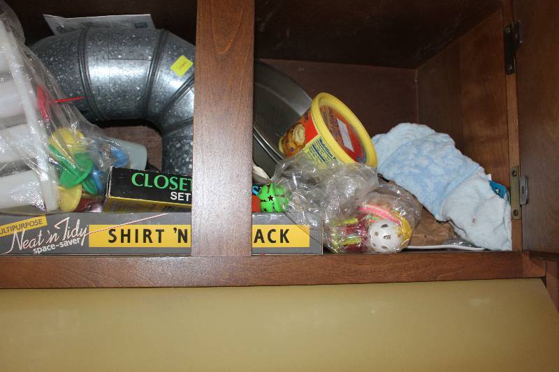 Cabinet Lot of Household Items