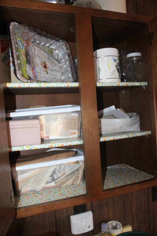 Cabinet Lot of Household Items