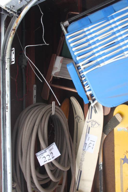 Corner Lot Including Garden Hoses Lawn Chairs And More