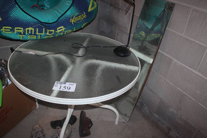 Round Glass Top Patio Table