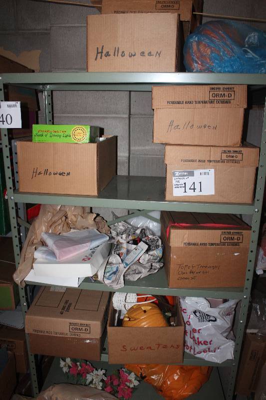 4-Shelf Contents of Halloween Decorations