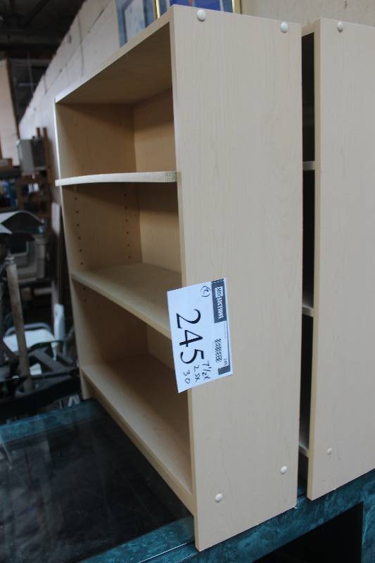 lot 245 image: Lot of (2) 3-Shelf Book Case