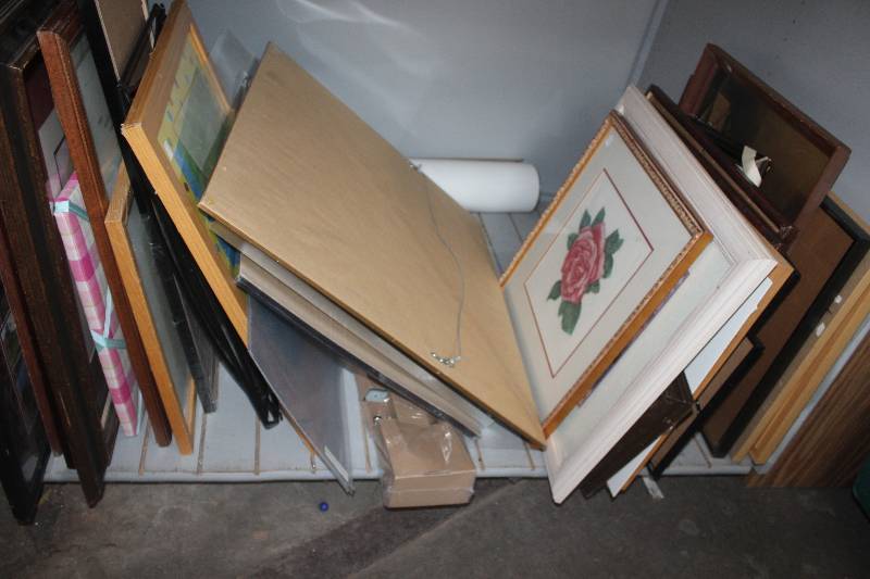 lot 93 image: Shelf Lot of Various Wall Art
