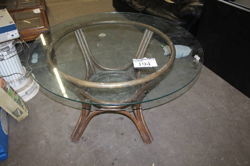 lot 194 image: Glass Top Table