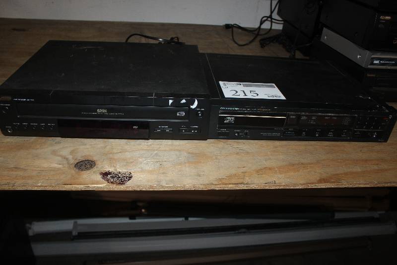 lot 215 image: Lot of (2) Electronic Equipment Including KLH 5-CD Changer Onkyo CD Player