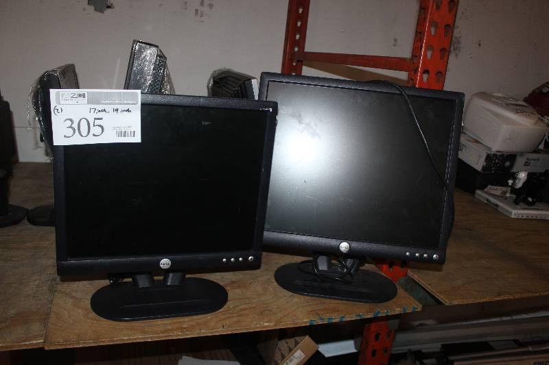 lot 305 image: Lot of (2) Dell Monitors 17, 19