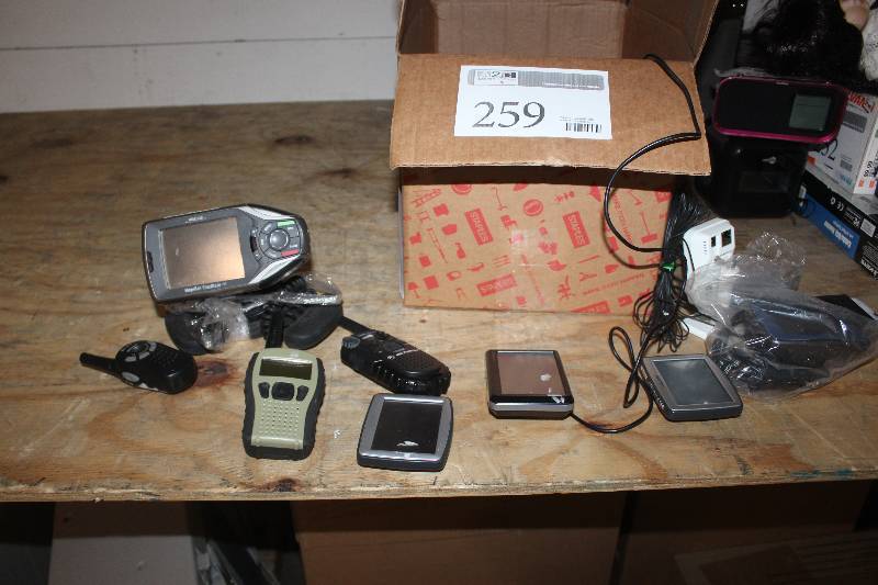 lot 259 image: Lot of Electronic Equipment Including Motorola Talkabout Garmin Nuvi And More