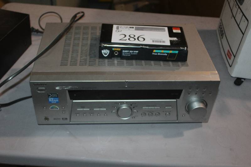 lot 286 image: Lot of (2) Electronic Equipment Including Sony Digital AV Control Center Nady Systems VHF Wireless System Receiver