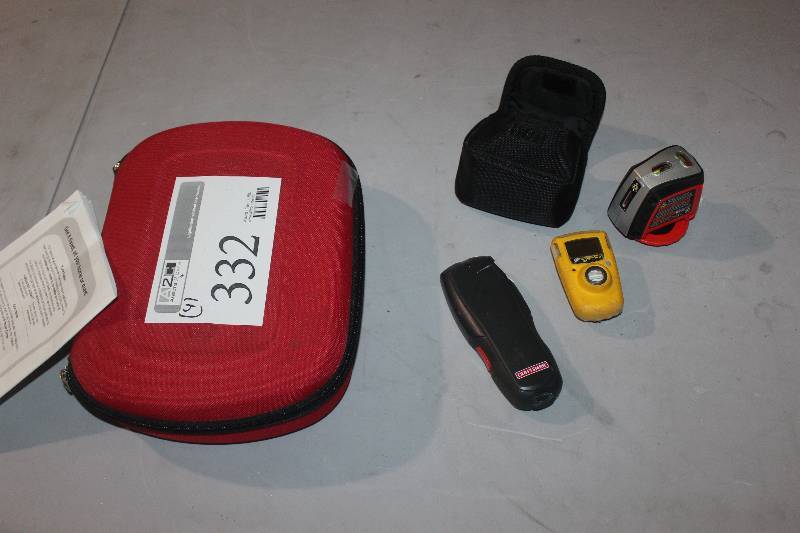 lot 332 image: Lot of (4) Tools Including 1-Craftsman 4-in-1 Level 1-Black & Decker Level And More