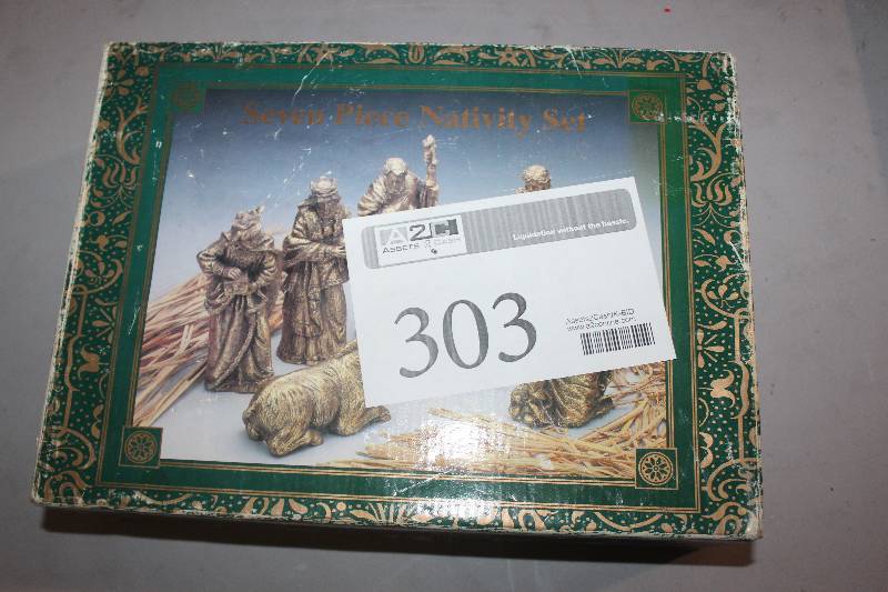lot 303 image: 7-Piece Nativity Set