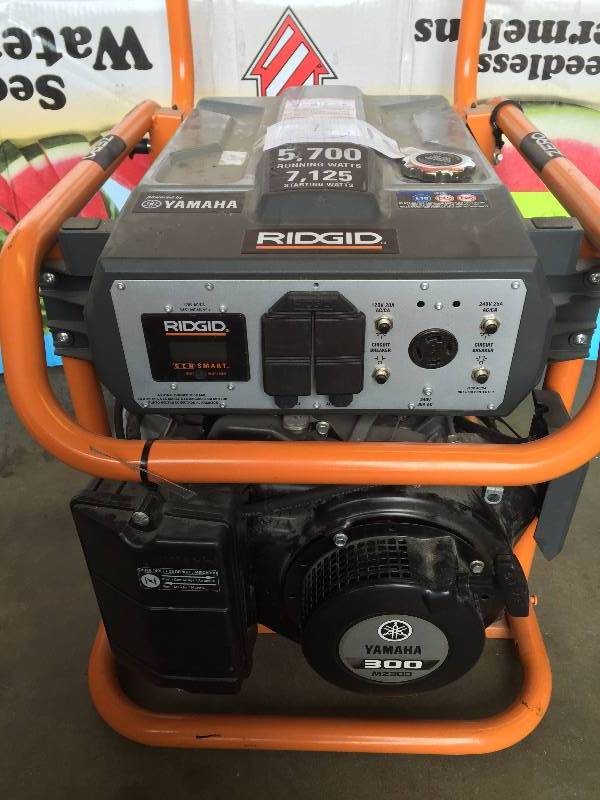 Ridgid 5,700-Watt Gasoline Powered Portable Generator with Yamaha MZ300